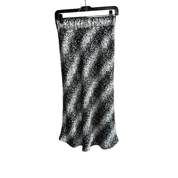 Veronica M. Black White Python Print Flare Skirt NWOT $89 Size XS - Picture 3 of 8